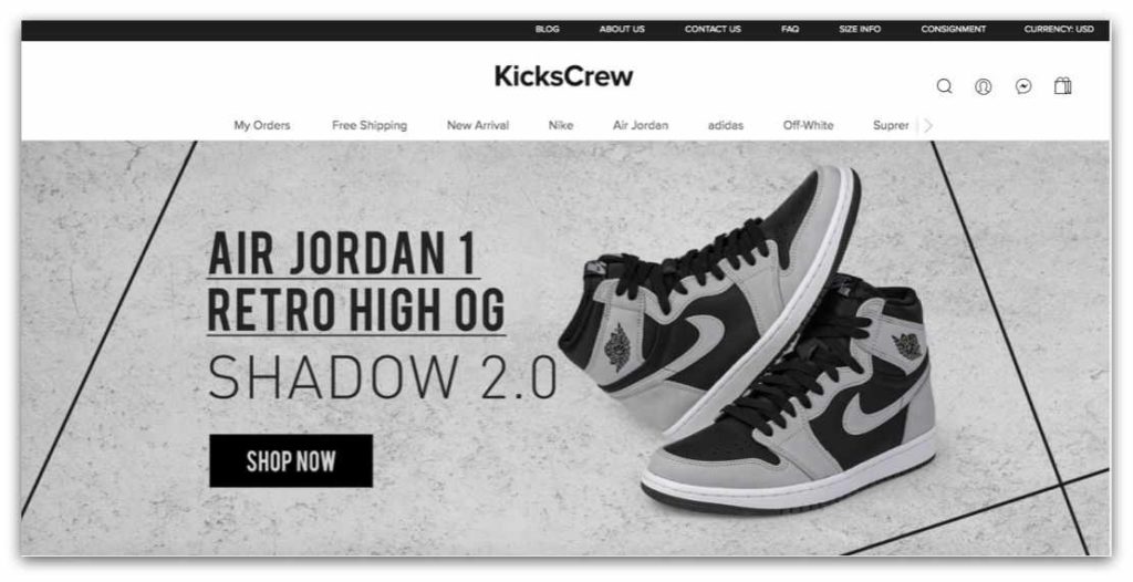 潮鞋網站推薦_Kickscrew 官網首頁_202106