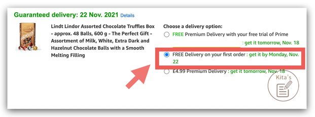 【購物實測】Amazon UK 透過英國集運轉寄至台灣教學-顯示首購免運費、貨件預計抵達日期