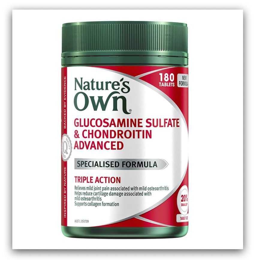 澳洲保健食品-Nature's Own-Glucosamine Sulfate and Chondroitin Advanced 葡萄糖胺 軟骨素 （升級版）