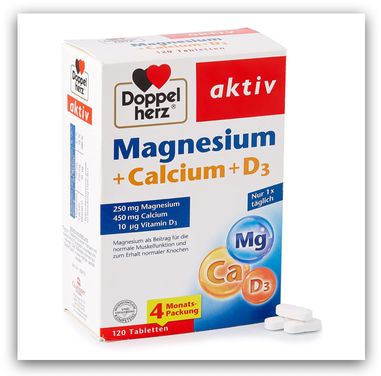 德國保健食品-雙心牌 鈣 鎂 D3-Doppelherz Magnesium Calcium D3