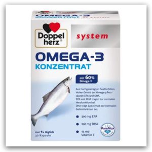 德國保健食品-德之寶（雙心牌）德之寶（雙心牌）Doppelherz Omega 3 魚油 60%