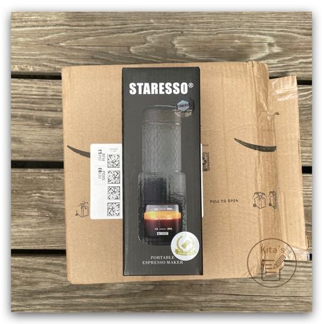 在美國亞馬遜跨國訂購的Staresso 手壓式濃縮咖啡機，商品外盒完好