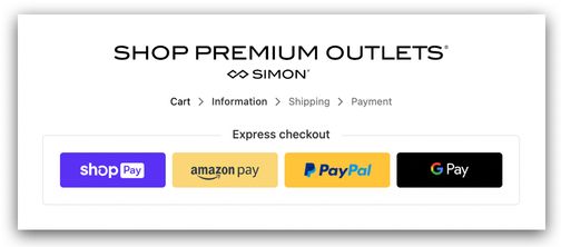 Shop Premium Outlets 付款方式