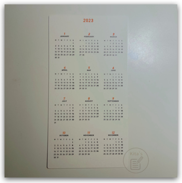 2024年手帳開箱-Take A Note-贈品之一是2023年的小月曆卡